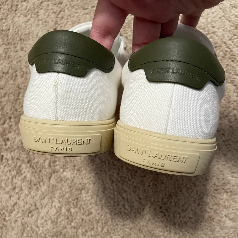Saint Laurent Andy Canvas Sneakers Size 40.5 - Picture 8 of 9